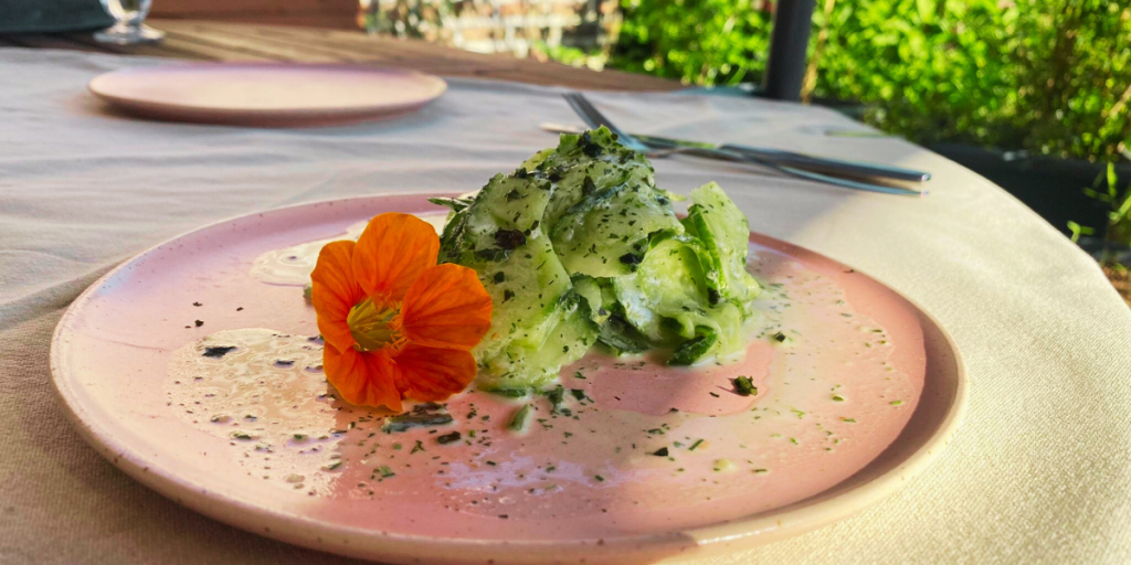 Gurkensalat mit Dill und Schmand