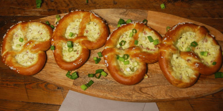Brezel als Flammenkuchen