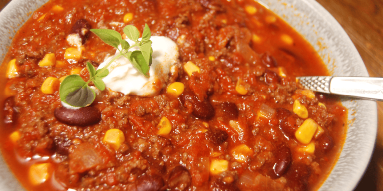 Chili Con Carne Rezept mit Schokolade.