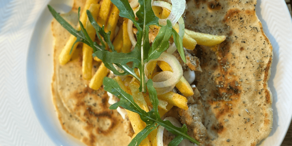 Pita Taschen mit Hähnchengyros