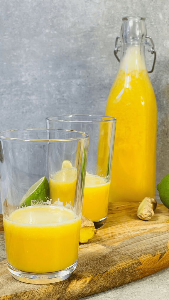 Selbstgemachte Ingwer Shot Rezept.